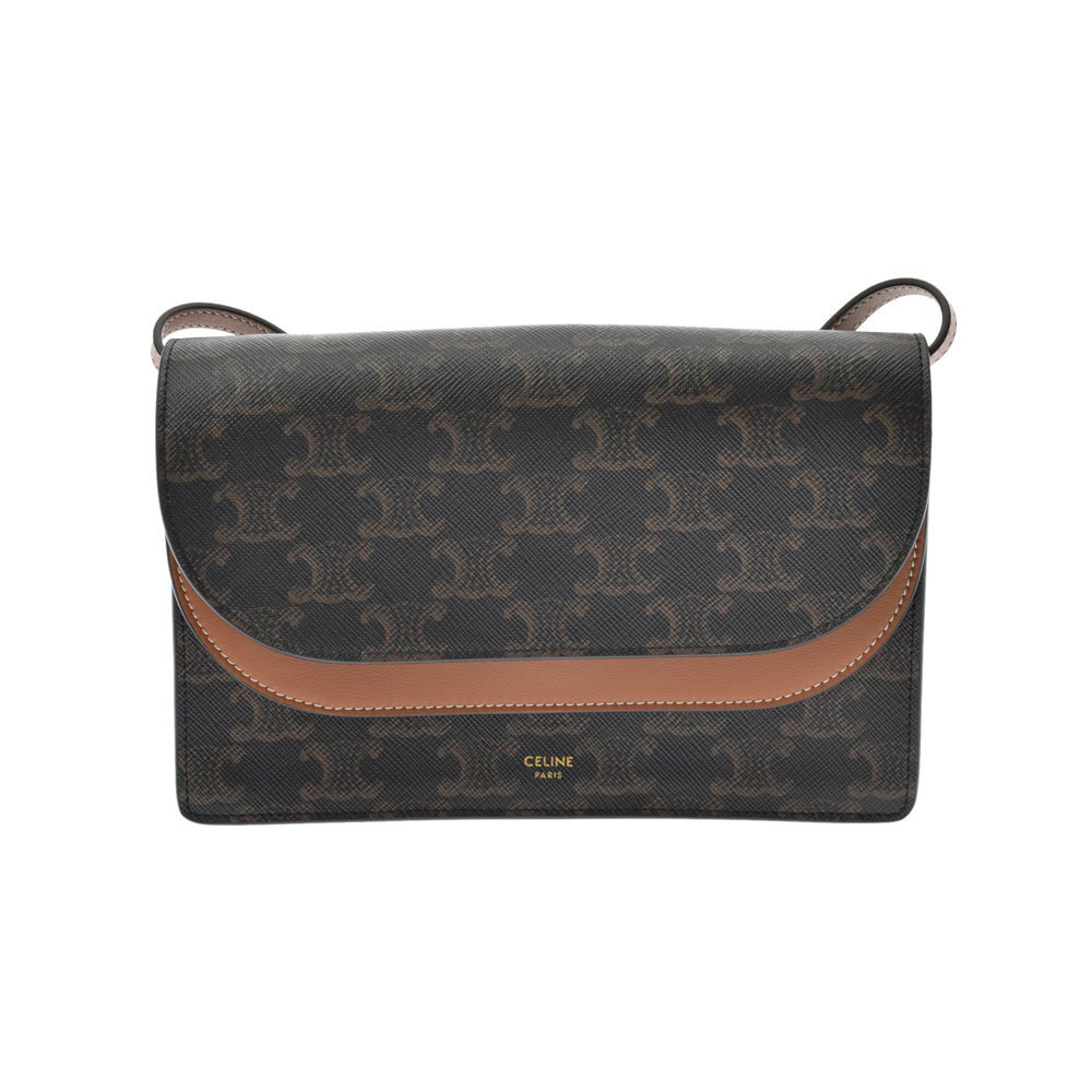Celine Triomphe Shoulder Bag Strap Tan